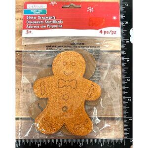 Creatology Glitter Gingerbread Ornament 4-Pack Embellishment 293334